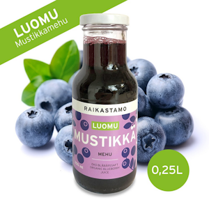 Raikastamo mustikkamehu 250ml luomu