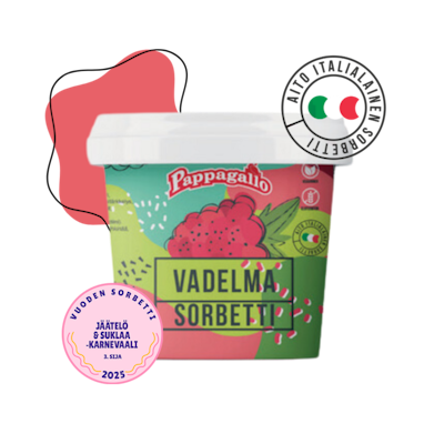 Pappagallo Vadelmasorbetti 0,5 l