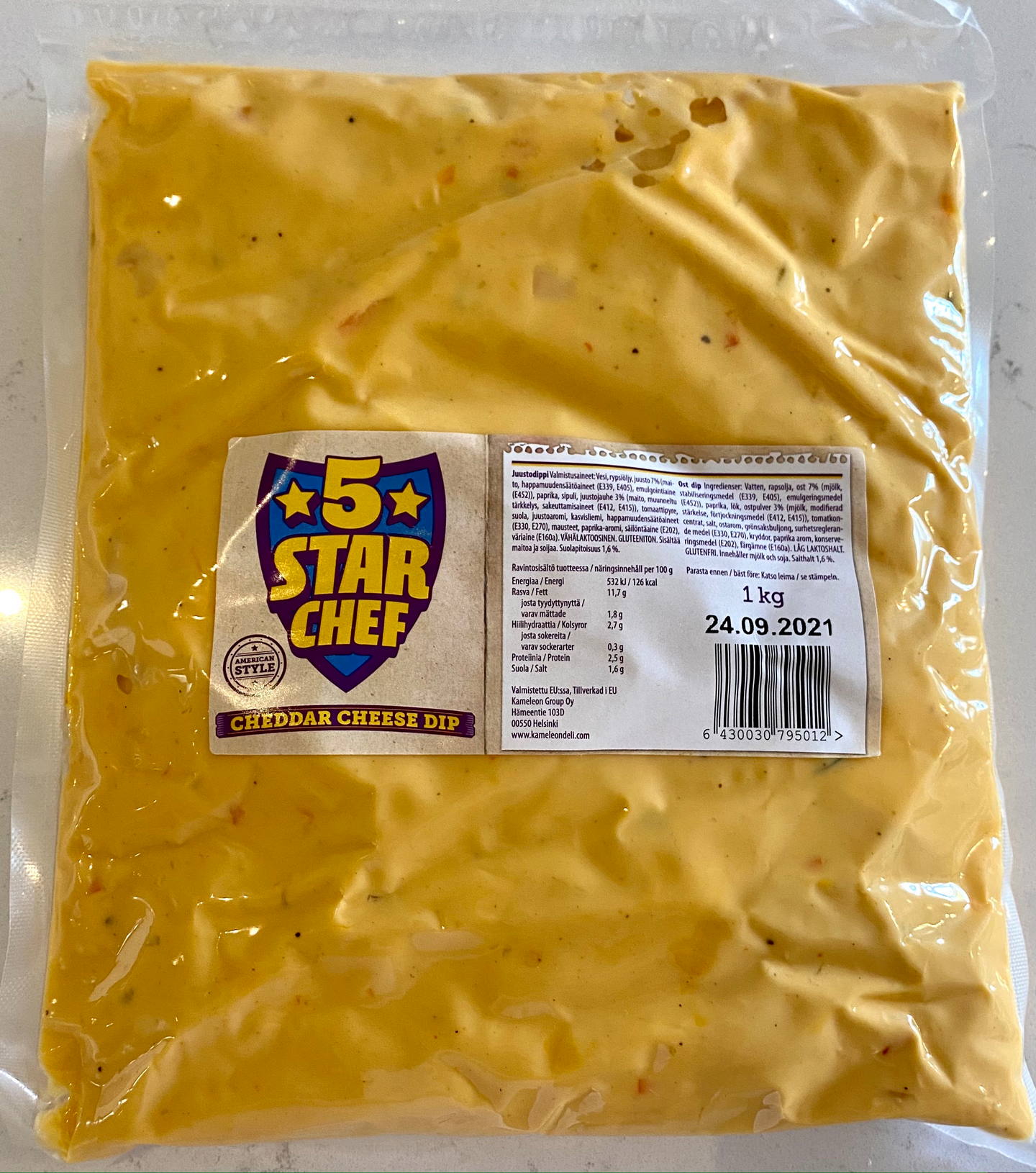 5 Star Chef cheddarjuustodippi 1kg