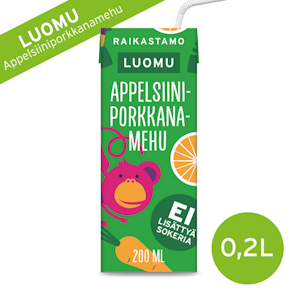 Raikastamo appelsiini-porkkanamehu 0,2l luomu