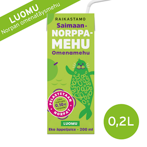 Raikastamo saimaannorpan omenatäysmehu 0,2l luomu