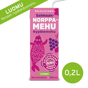 Raikastamo saimaannorpan rypäletäysmehu 0,2l luomu