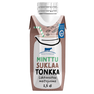 Maitomaa Minttu-suklaa Tonkka 250ml laktoositon UHT