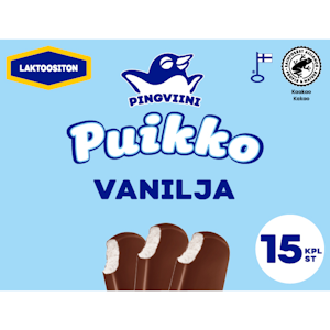 Pingviini puikko 15x32g vanilja laktoositon mpk