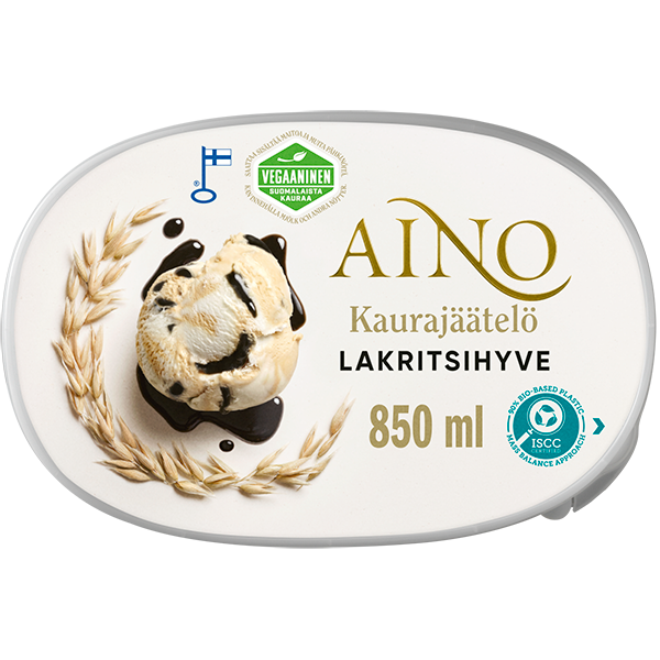 Aino lakritsihyve vegaaninen kaurajäätelö 508g/850ml