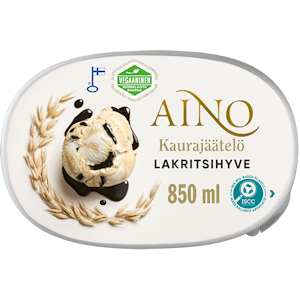 Aino lakritsihyve vegaaninen kaurajäätelö 508g/850ml