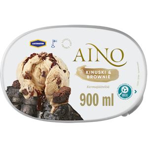 Aino Kinuski & Brownie Laktoositon kermajäätelö 500g/900ml