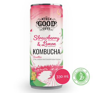 The Good Guys Strawberry & Lemon Kombucha 0,33l luomu