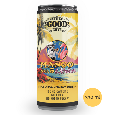 The Good Guys Mango no 5 & Melon Natural Energy Drink 0,33l