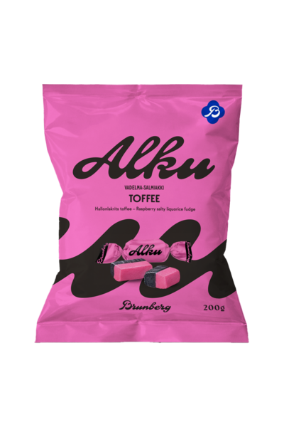 Brunberg Alku Vadelma-Salmiakki toffee 200g