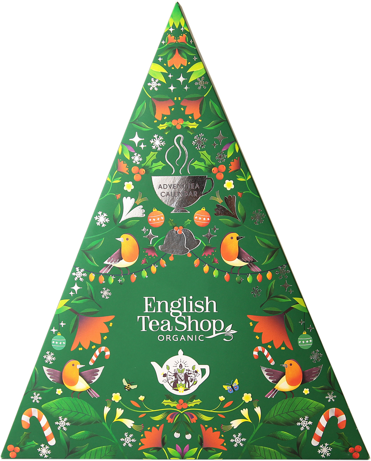 English Tea Shop teejoulukalenteri pyramidi, vihreä 25 pss 50g Luomu