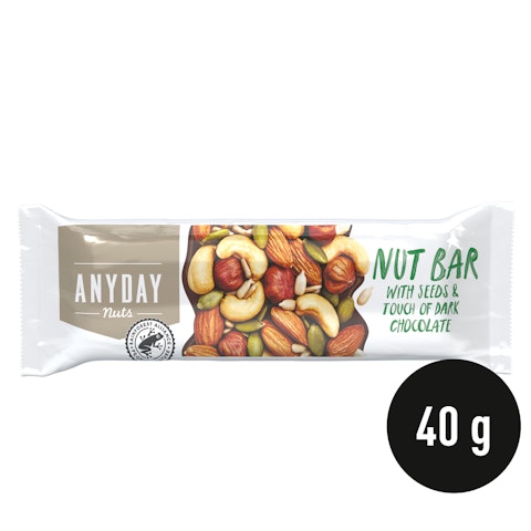 Anyday Nut Bar with Seeds 40g pähkinäpatukka