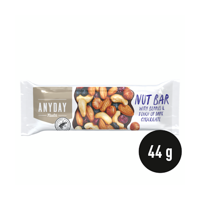 Anyday Nut Bar with Berries 44g pähkinäpatukka