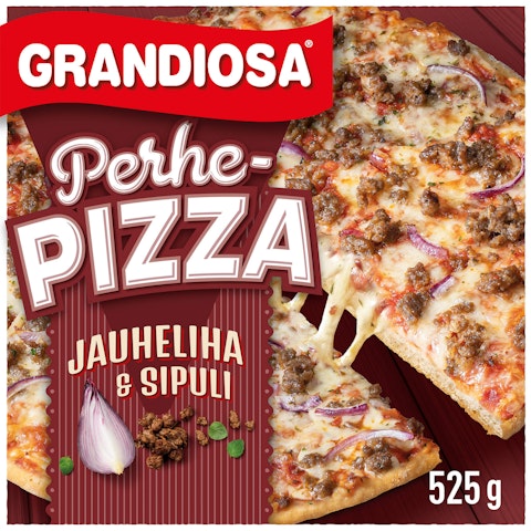 Grandiosa pizza Jauheliha ja sipuli 525g perhepizza pakaste