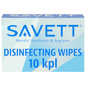 Savett kosteuspyyhe ihon desinfiointiin Disinfecting Wipe 10kpl