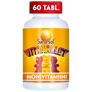 Sana-sol Vitanallet monivitamiinivalmiste 60 kpl