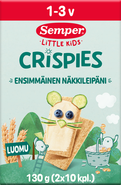 Semper Crispies lasten näkkileipä 130g 1-3 v. luomu