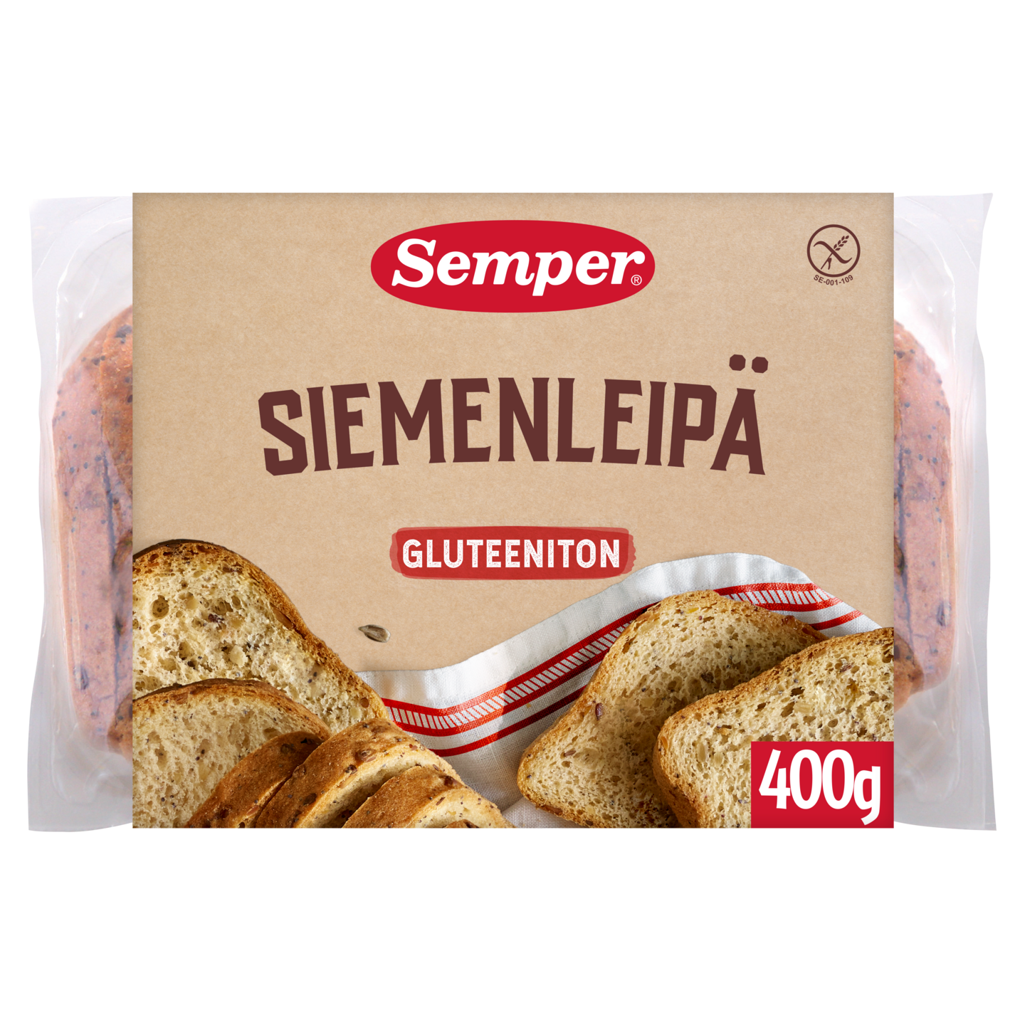 Semper 400g gluteeniton siemenleipä