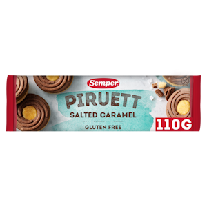 Semper Piruett Salted caramel täytekeksi 110g gluteeniton