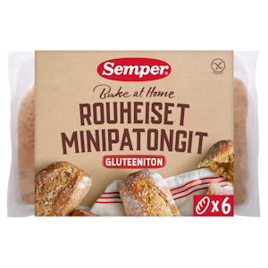 Semper Rouheiset minipatongit 6x50g gluteeniton leipä