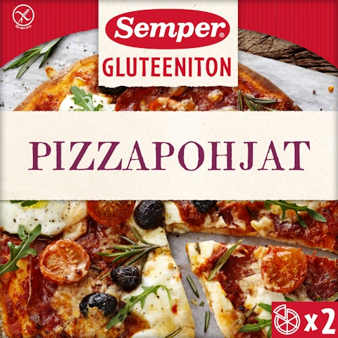 Semper Pizzapohjat 2 x 150g gluteeniton | K-Ruoka Verkkokauppa