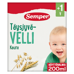 Semper Täysjyvävelli Kaura 200ml alkaen 1v käyttövalmis