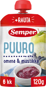 Semper puuro mustikka-omena alkaen 6kk 120g