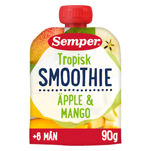 Semper Smoothie Tropisk Omenaa ja mangoa 90g alkaen 6 kk lasten hedelmäsose