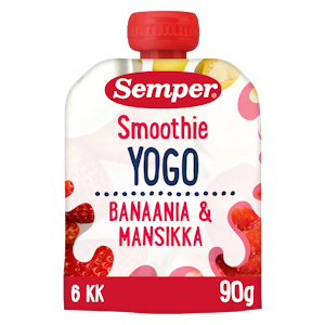 Semper smoothie 6kk 90g banaani mansikka jogurtti