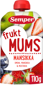 Semper Fruktmums omena mansikka ja mustikka 110g alkaen 6kk