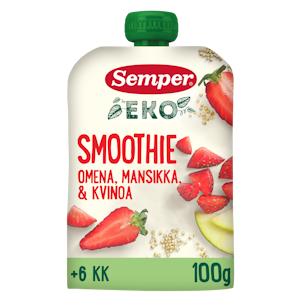 Semper Luomu Smoothie omena, mansikka & kvinoa 100g alkaen 6kk