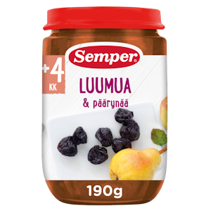 Semper Luumua, päärynää & omenaa 190g 4kk