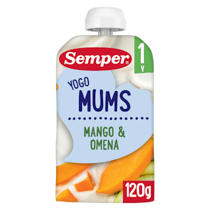 Semper Yogomums Mango & Omena  jogurtti hedelmäsose 120g 12kk