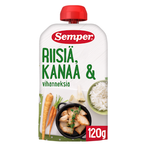 Semper riisiä, kanaa & vihanneksia 120g 6kk