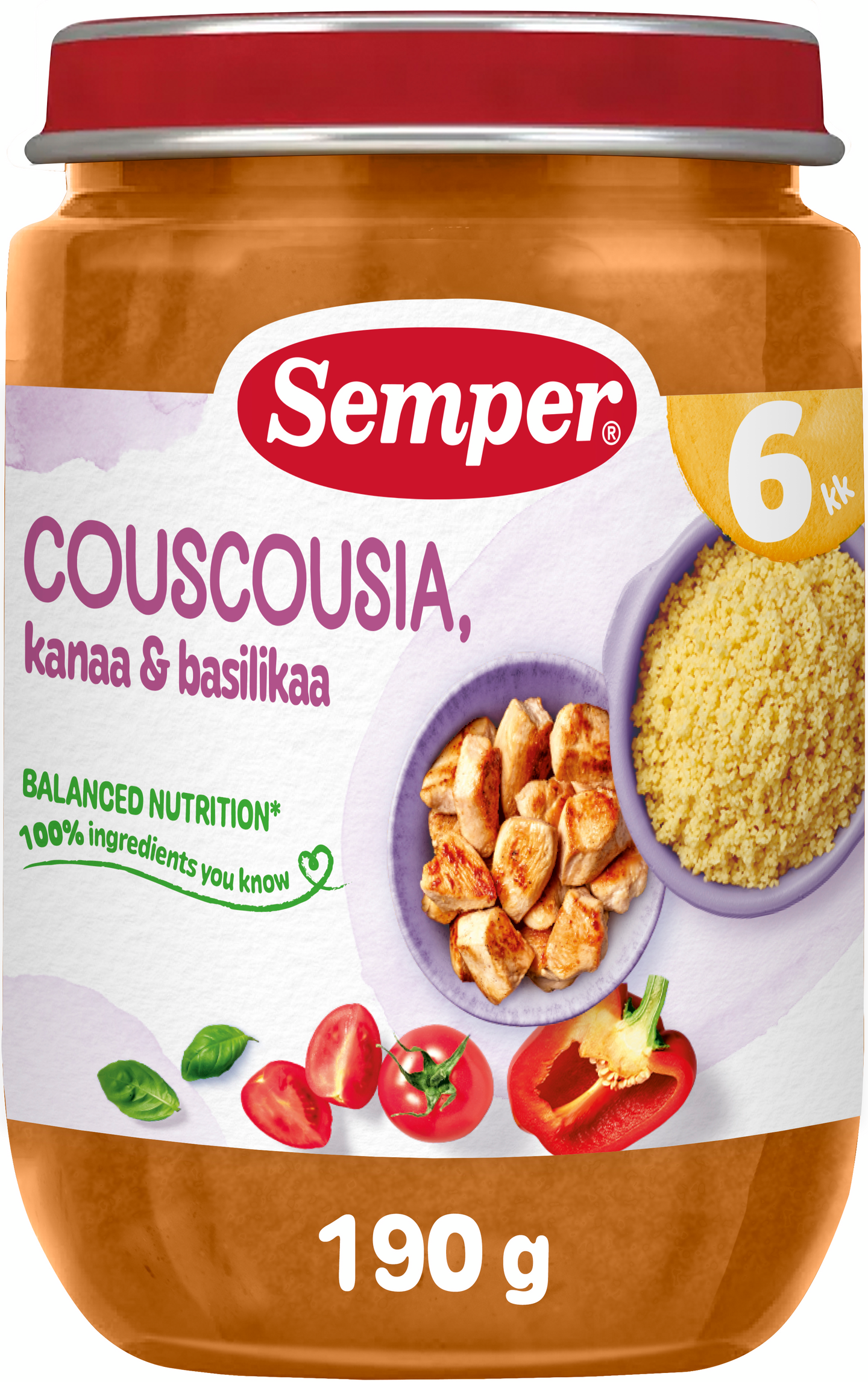 Semper Couscousia, kanaa ja basilikaa 190g alkaen 6kk