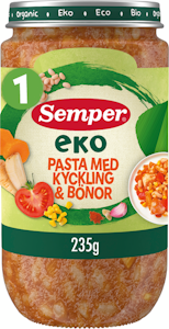 Semper EKO Pastaa, kanaa & papuja alkaen 1v 235g