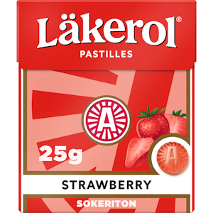 Läkerol Classic Strawberry sokeriton pastilli 25g