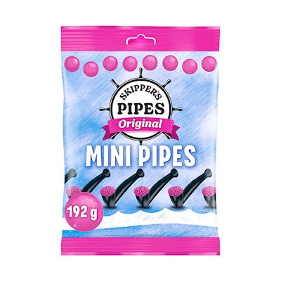 Skipper's Mini Pipes Original lakritsimakeinen 192g