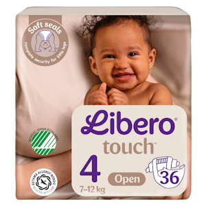 LIBERO Touch teippivaippa koko 4, 36kpl, 7-12 kg