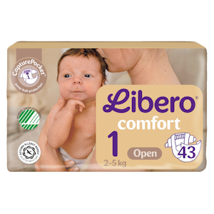 LIBERO Comfort koko 1, 43 kpl, 2-5kg