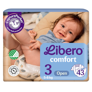 LIBERO Comfort teippivaippa koko 3, 43 kpl, 5-8kg