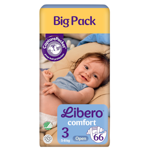 LIBERO Comfort teippivaippa koko 3, 5-8kg, 66kpl