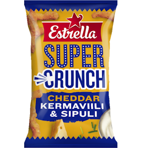 Estrella Super Crunch Cheddar 175g kermaviili sipuli