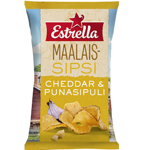 Estrella Maalaissipsi 180g Cheddar & Red Onion