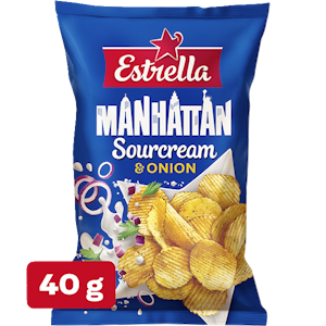 Estrella Manhattan Sour cream & Onion sipsi 40g