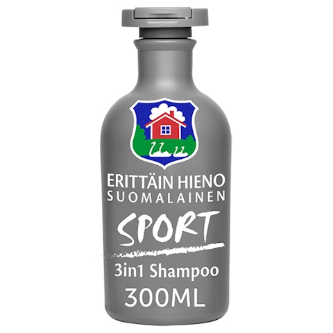 Erittäin Hieno Suomalainen Sport 3in1 shampoo, hoitoaine, suihkusaippua 300ml
