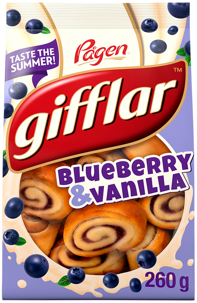 Pågen Gifflar Blueberry & Vanilla pienet vehnäpullat 260g