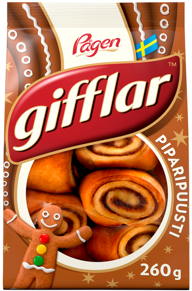 Pågen Gifflar piparkakun makuiset pikkupullat 260g