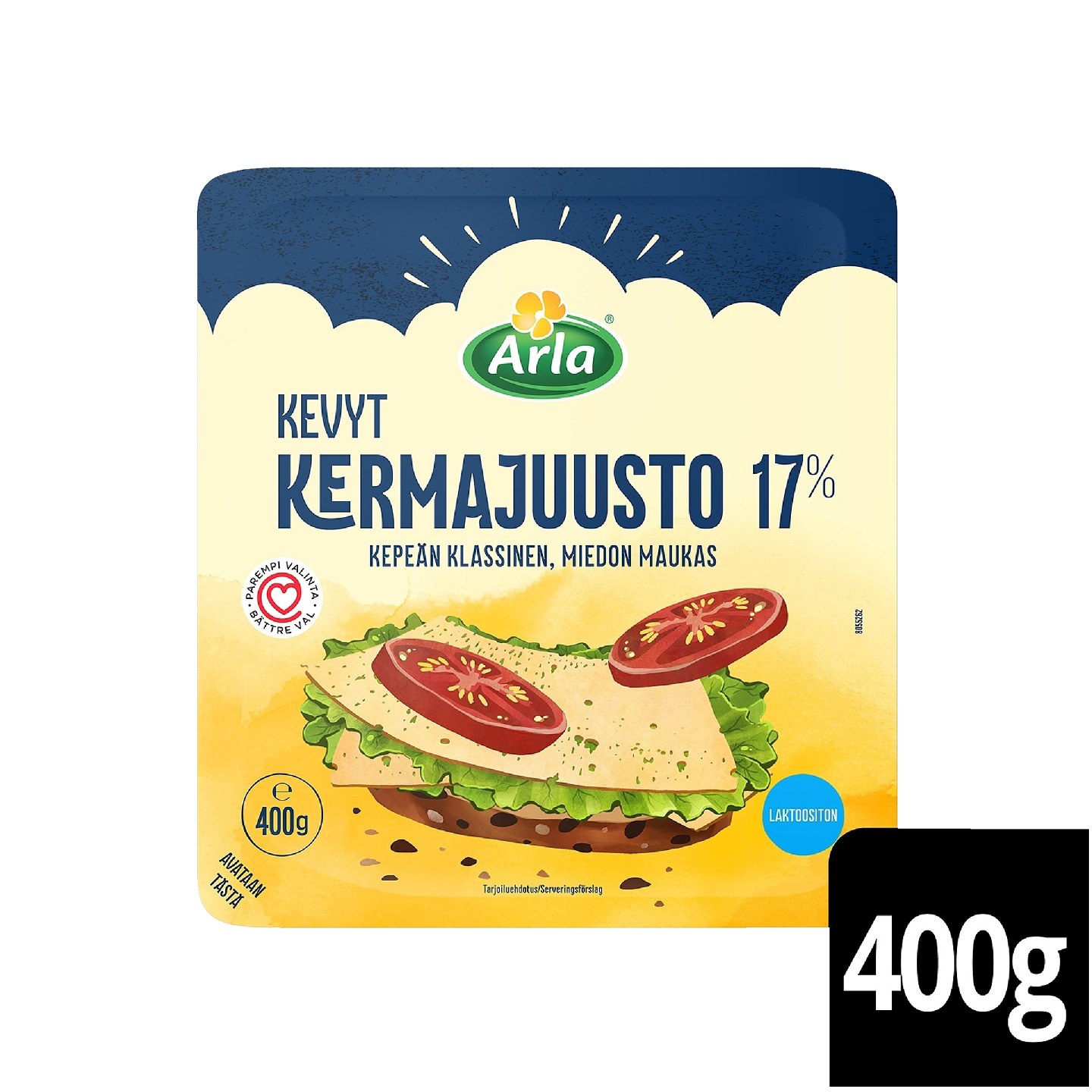Arla Loputon kermajuusto 400g 17% viipale