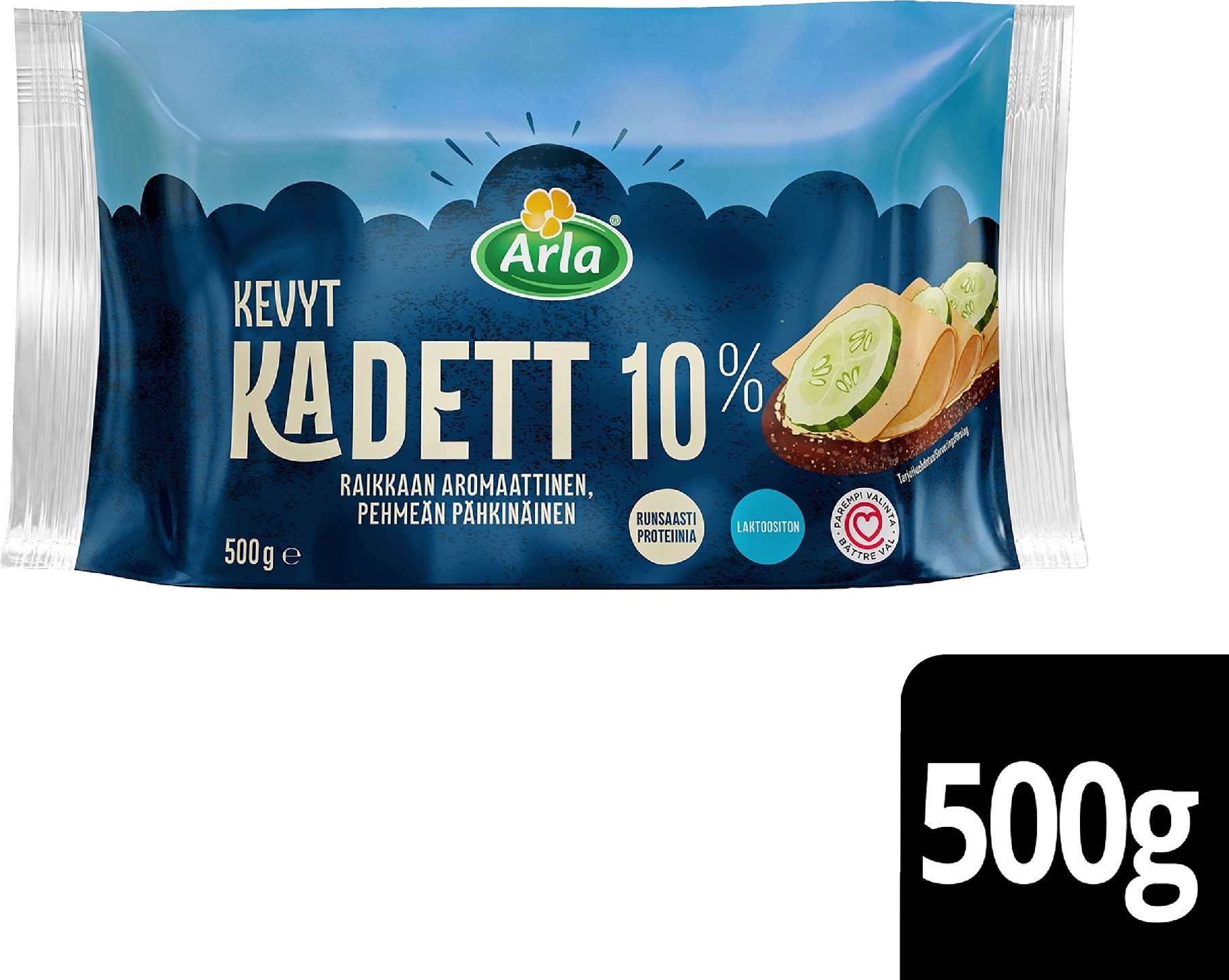 Arla Huoleton Kadett juusto 10% 500g